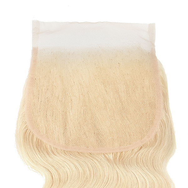Cljhair #613 Blonde 4×4 Transparent Lace Closure Body Wave 100% Human Baby Hair