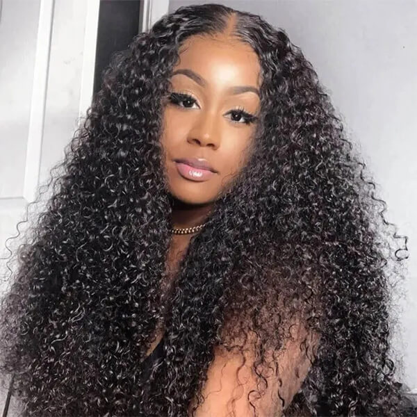 CLJHair 13x4 transparent lace frontal with 3 pcs jerry curl hair weave