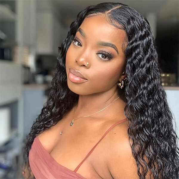 CLJHair best water wave 3 human hair bundles with hd lace frontal