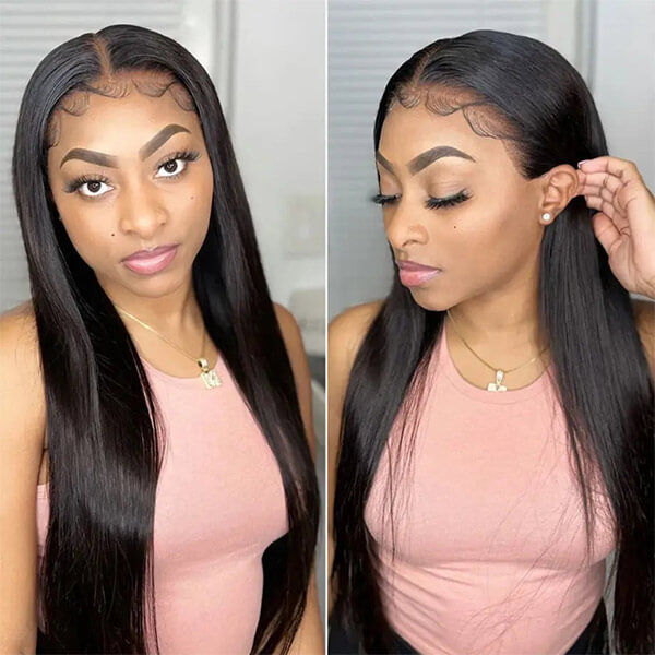 CLJHair straight v-part wig glueless human hair wig pre plucked