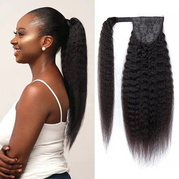 CLJHair clip in ponytail kinky straight hair extensions near me