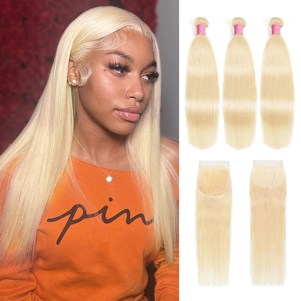 Cljhair Virgin Straight Hd,Transparent 5X5 Lace Closure With 3 Hair Bundles