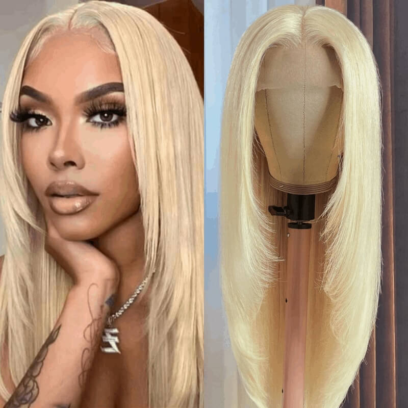 CLJHair 613 Blonde Hair Wig Straight Virgin Human Hair for Women