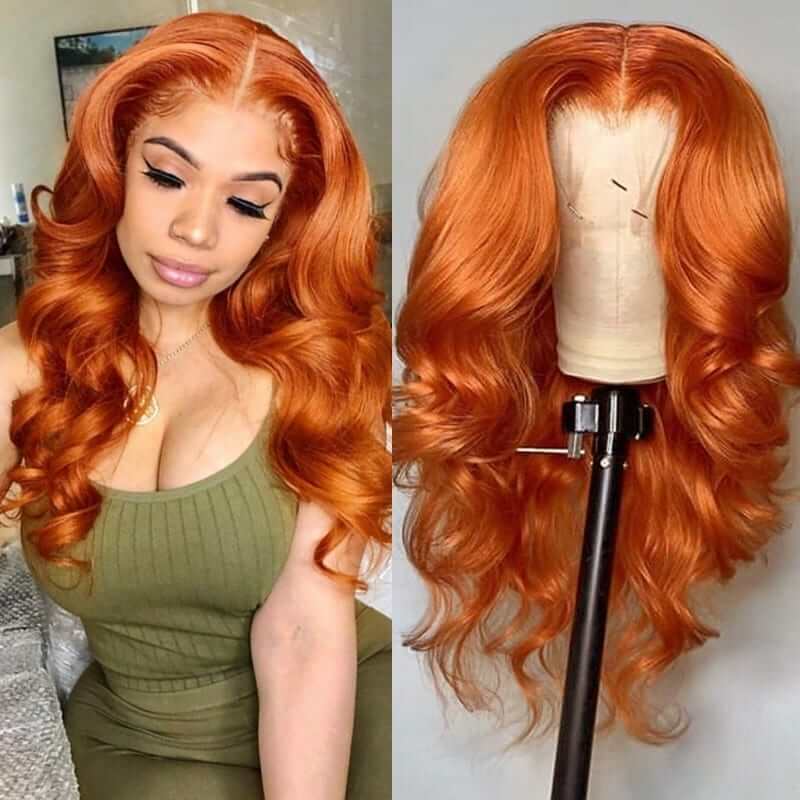 CLJHair Body Wave Ginger Hair Color 13x4 Lace Front Wigs With Baby Hair