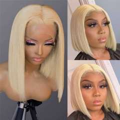 CLJHair 613 Bob Wig Short Blonde Virgin Human Hair 150% Density