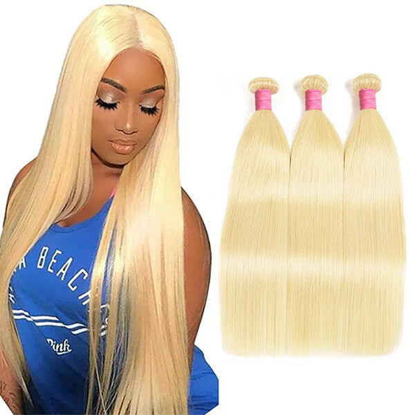 Cljhair Brazilian Straight 613 Blonde Hair Extensions Bundles Waves