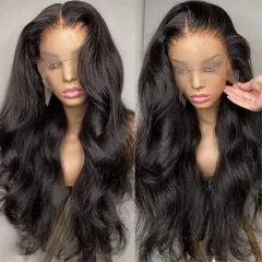 CLJHair Body Wave 13x4 Transparent Lace Front Human Hair Wigs Pre Plucked with Baby Hair 180% Density