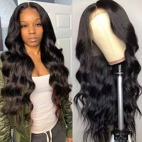 CLJHair pre plucked body wave 360 lace wig hairstyles for black women