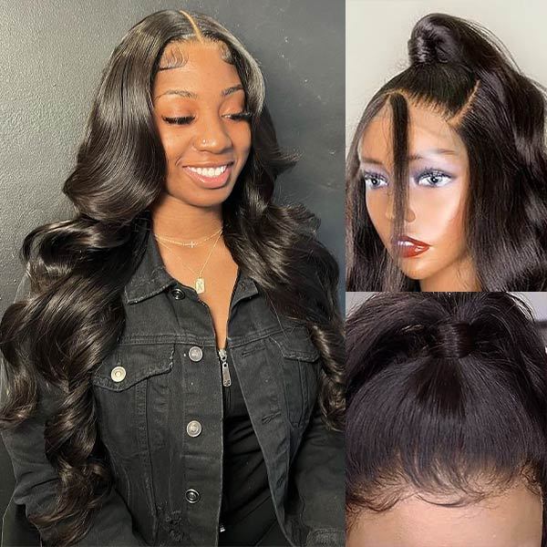 CLJHair pre plucked body wave 360 lace wig hairstyles for black women