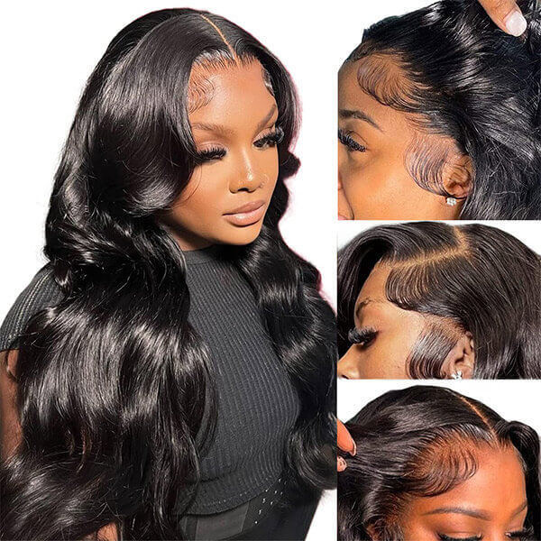 CLJHair pre cut body wave glueless 4x4 hd lace wigs human hair