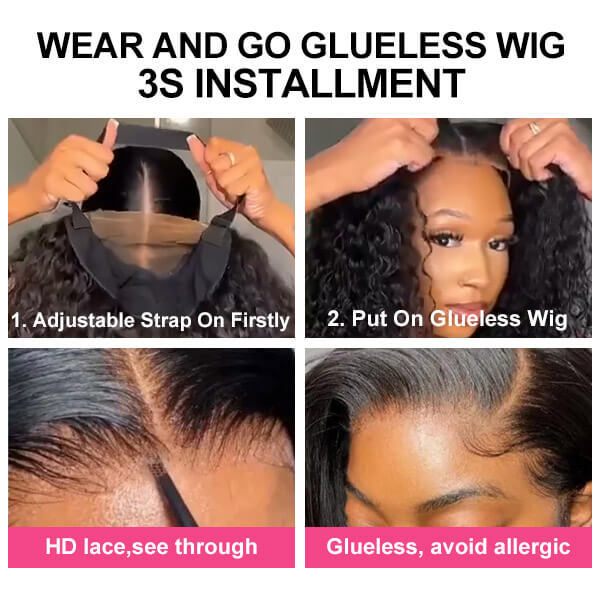 CLJHair glueless 5x5 hd lace wig water wave hairstyles near me