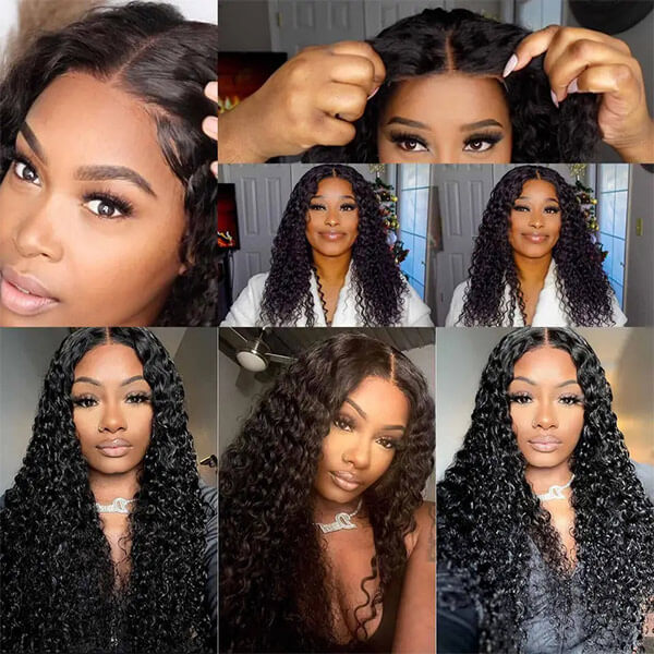 CLJHair deep wave glueless 4x4 hd lace closure wigs near me