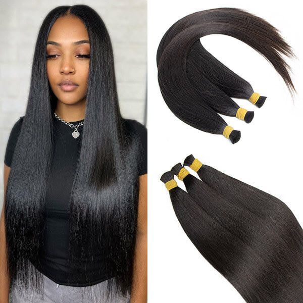 CLJHair cheap straight bulk human hair no weft extensions for sale