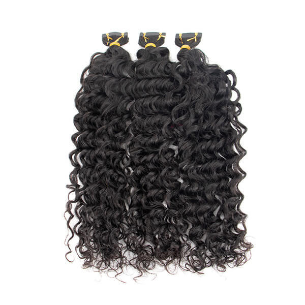 CLJHair best water wave tape in hair extensions real hair off black