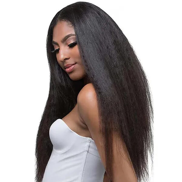 CLJHair natural kinky straight clip in hair extensions for short hair