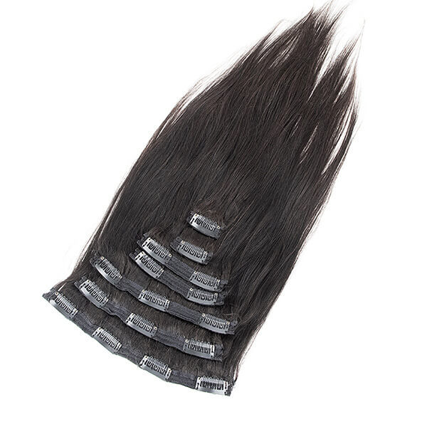 CLJHair virgin clip in hair extensions straight human hair near me