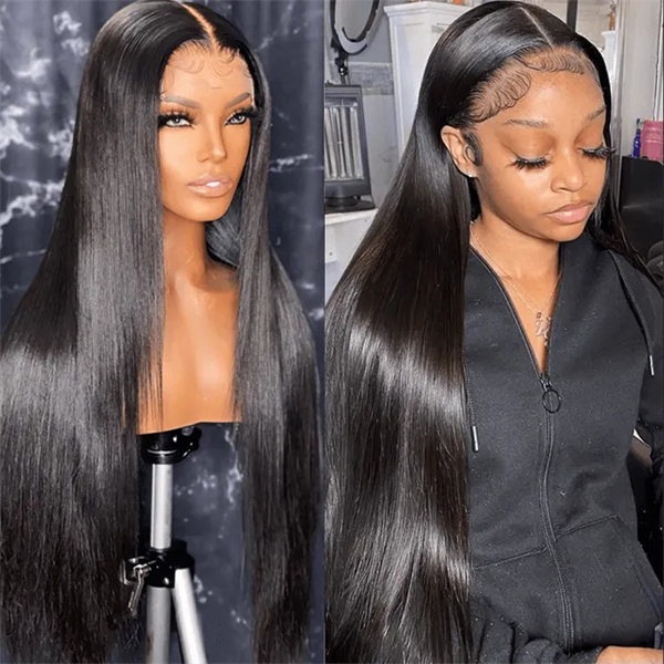 CLJHair black 4x4 hd lace closure wig straight for beginners