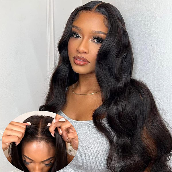 CLJHair pre cut body wave glueless 4x4 hd lace wigs human hair