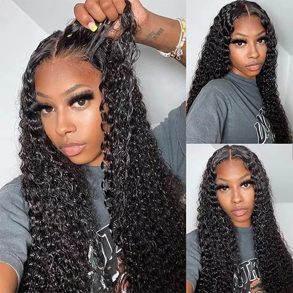 CLJHair cheap glueless curly hd lace human hair wigs for black women