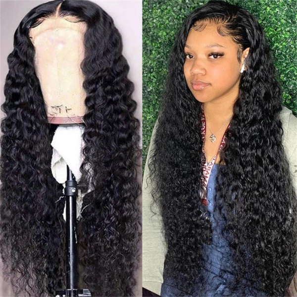 CLJHair melted hairline deep wave 13x4 glueless hd lace front wig