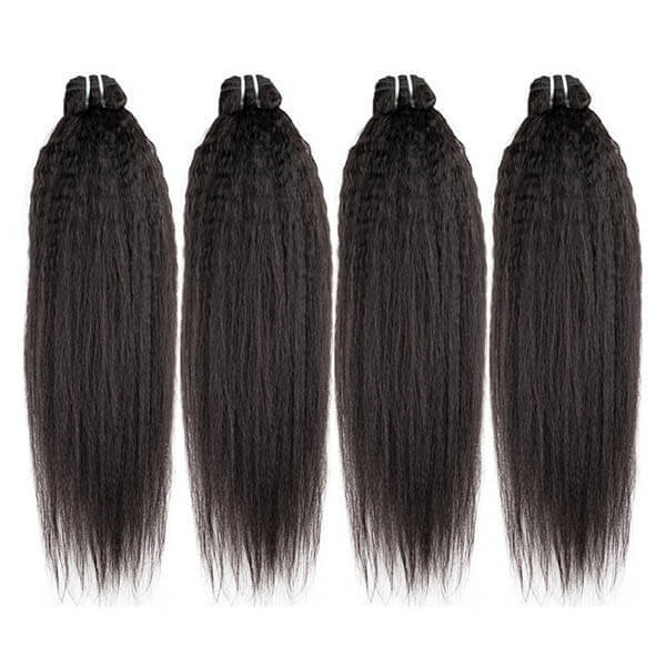 CLJHair all kinky straight virgin hair 4 bundle deals