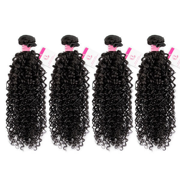 CLJHair virgin brazilian curly hair 4 bundles deals for black women