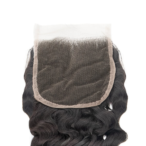 CLJHair 4x4 transparent lace closure deep wave with 4 hair bundles