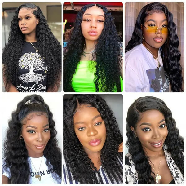 CLJHair melt hd lace closure and deep wave hair 4 bundles