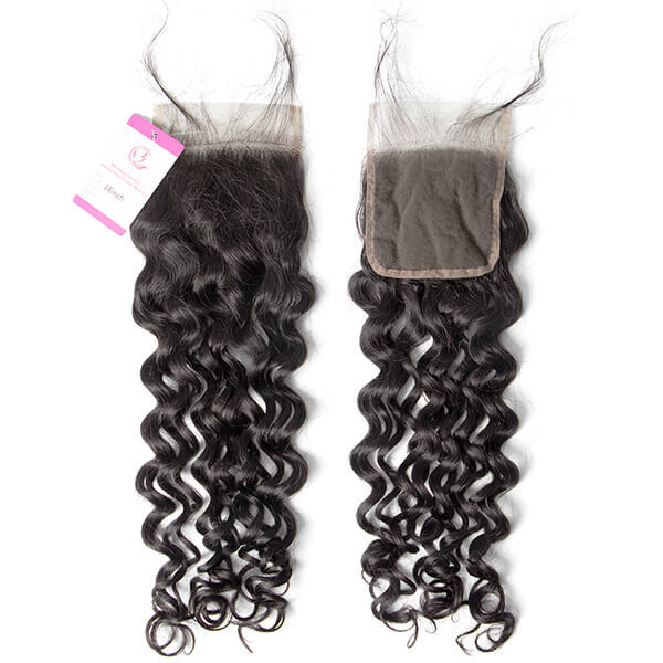 CLJHair beauty supply 4 hair bundles with hd lace closure water wave