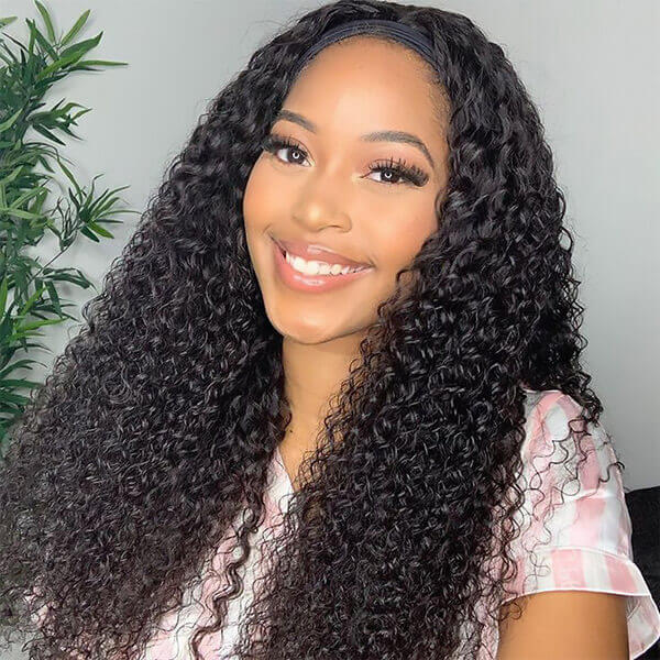 CLJHair curly headband half wigs human hair for african american