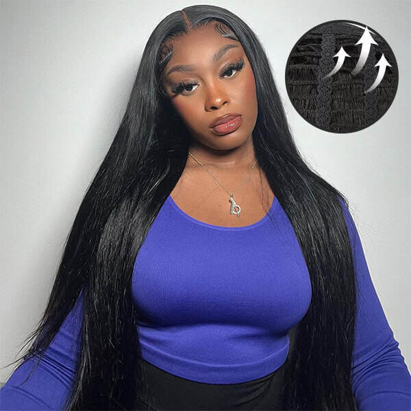 CLJHair breathable cap straight 5x5 HD lace wigs styles