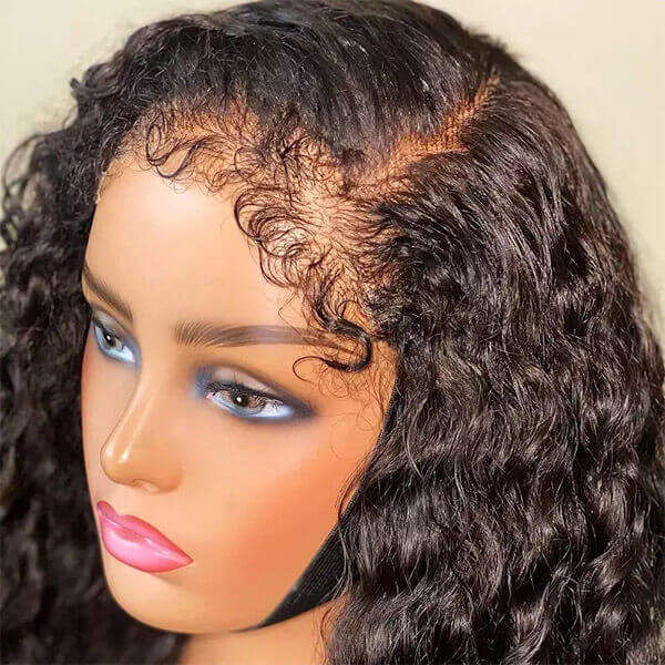 CLJHair 4c edges natural hairline wigs water wave human hair wigs