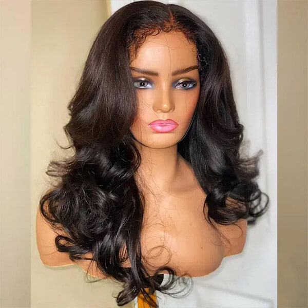 CLJHair body wave 4c edges 5x5 hd lace wig styles for women