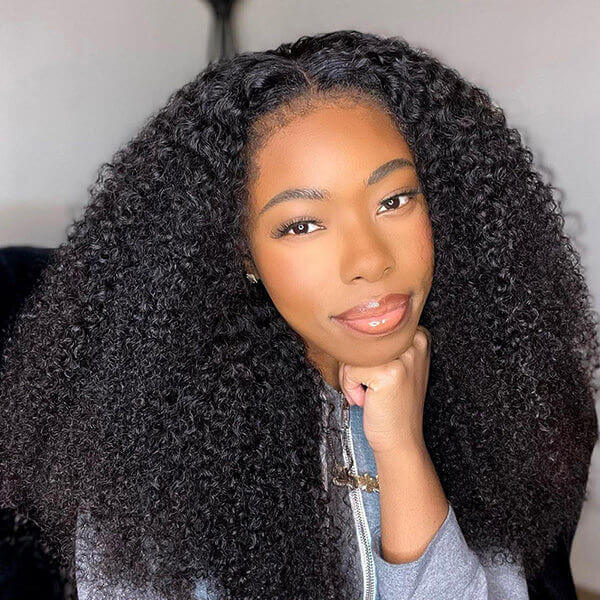 CLJHair curly 5x5 hd lace human hair wig with 4c edges hairline