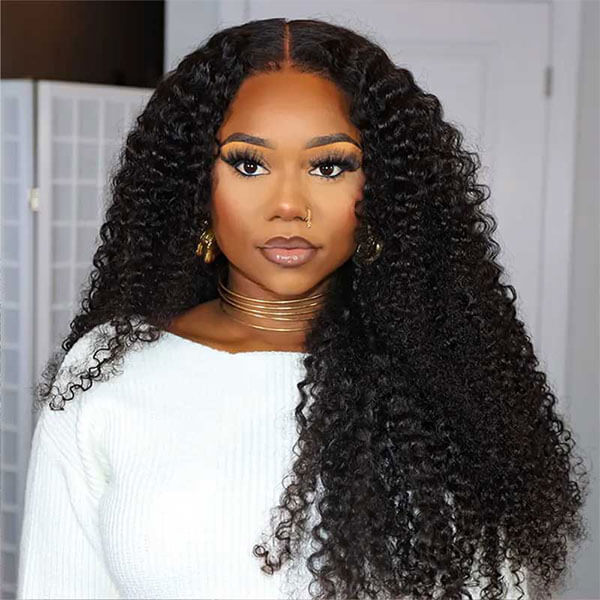 CLJHair curly 5X5 hd lace optional cap size wigs for african american