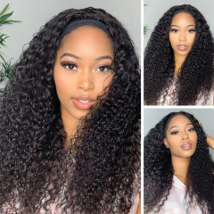 CLJHair curly headband half wigs human hair for african american
