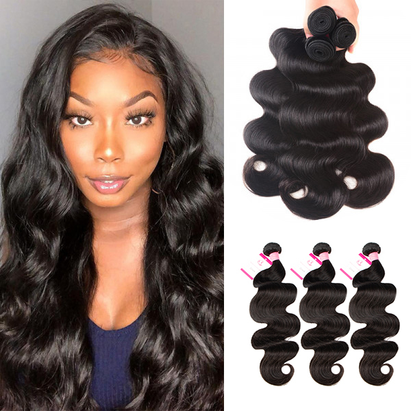 Cljhair【2x6 Closure+ 3PCS】Hair Bundles 3 PCS With 2*6 Lace Closure And Body Wave Hair