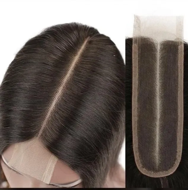 【Natural Middle Part】2x6 Straight Transparent lace Closure Wig 200%/250% Density Affordable Price