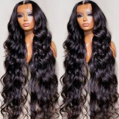 Cljhair【Middle Deep Part】Body Wave 2x6 Kim K HD lace Closure Wig 200%/250% Density Affordable Price Natural