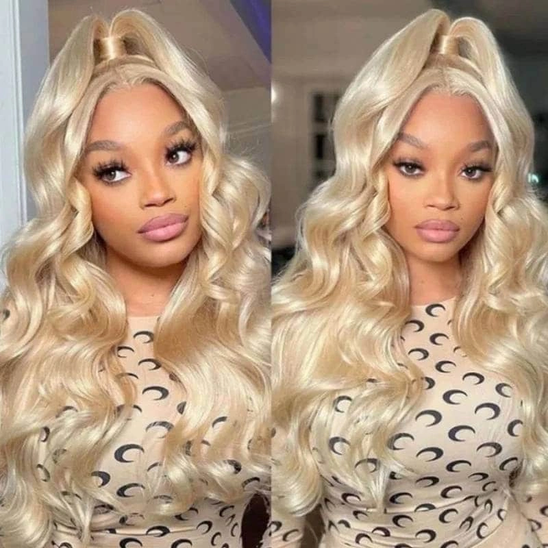 CLJHair 13x4 Lace Frontal Wig 613 Blonde Body Wave Colored Human Hair For Women