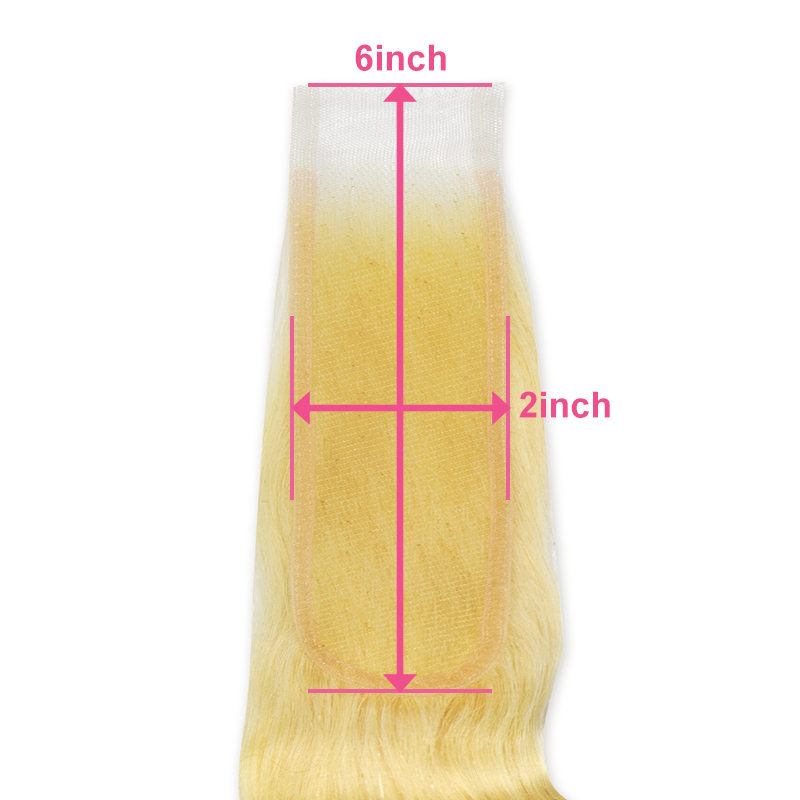 Cljhair 2x6 Bodywave Kim K HD Lace Closure #613 blonde Virgin Human Hair