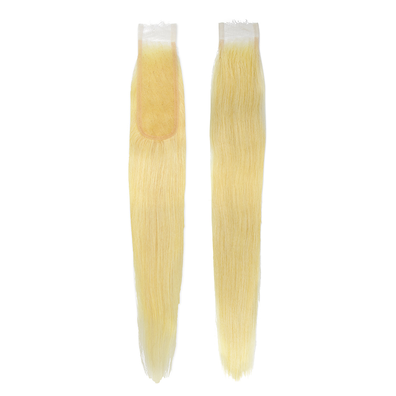 Cljhair #613 blonde 2x6 Straight Kim K HD Lace Closure Virgin Human Hair