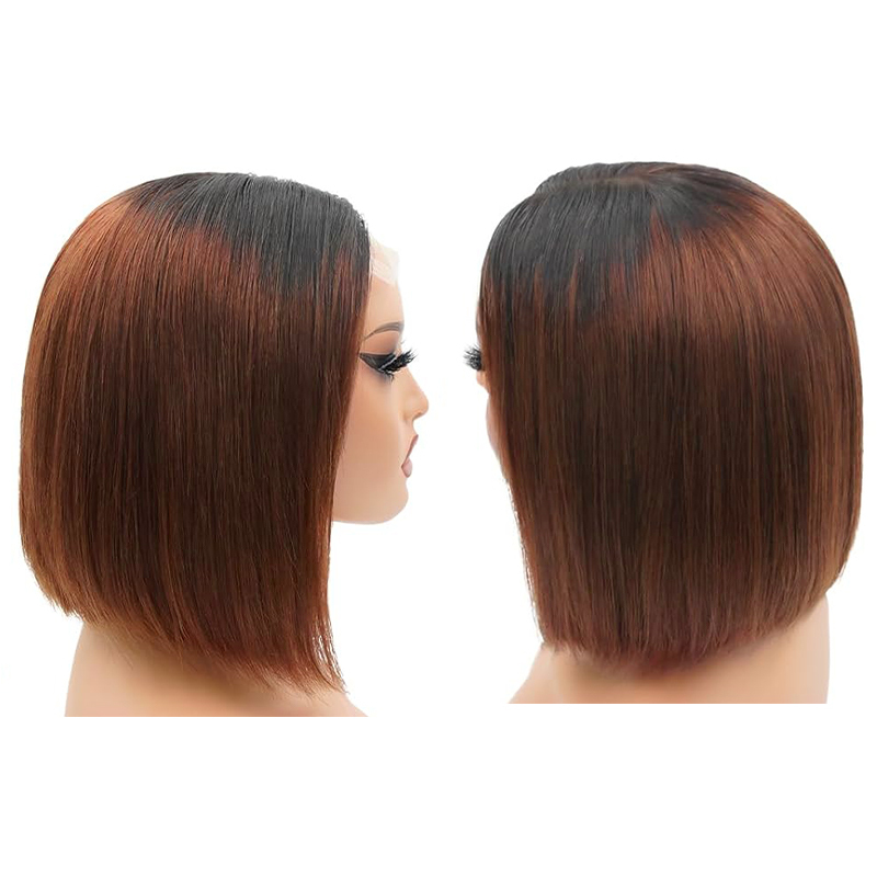 4x4 Transparent Closure Lace Bob Straight Wigs 1b/4 Color Bobo | CLJHAIR