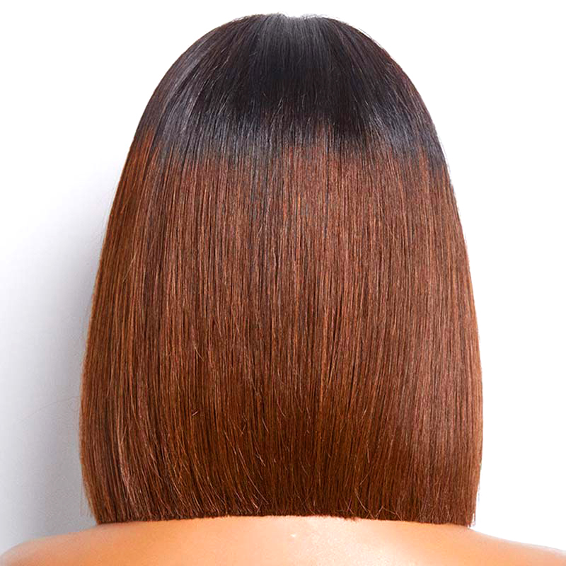 4x4 Transparent Closure Lace Bob Straight Wigs 1b/4 Color Bobo | CLJHAIR