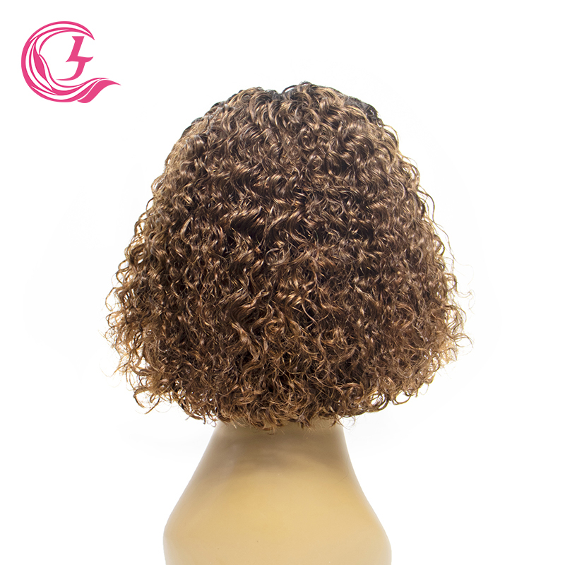 4x4 Transparent Closure Lace Bob Water Wave Wigs 1b/4 Color  | CLJHAIR