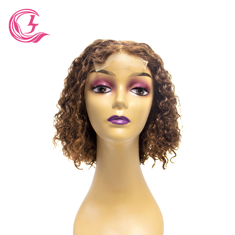 4x4 Transparent Closure Lace Bob Water Wave Wigs #4 Color Wig | CLJHAIR
