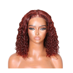 4x4 Transparent Closure Lace Bob Water Wave Wigs #33 Color Wig | CLJHAIR