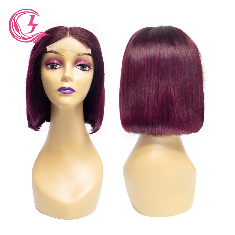 4x4 Transparent Closure Lace Bob Straight Wigs #33 Color Wig | CLJHAIR