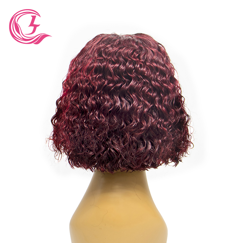 4x4 Transparent Closure Lace Water Wave #99J Color Bob Wigs Bobo | CLJHAIR