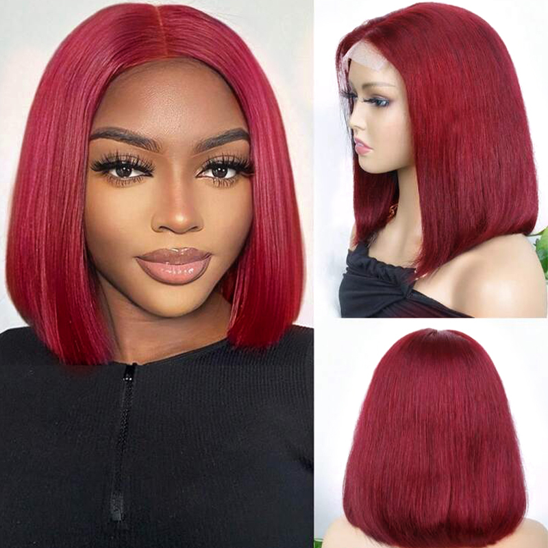 4x4 Transparent Closure Lace Bob Straight Wigs #33 Color Wig | CLJHAIR